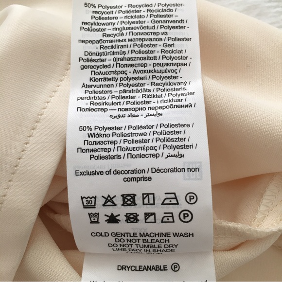 Cream slip dress. Size XS - Picture 6 of 7